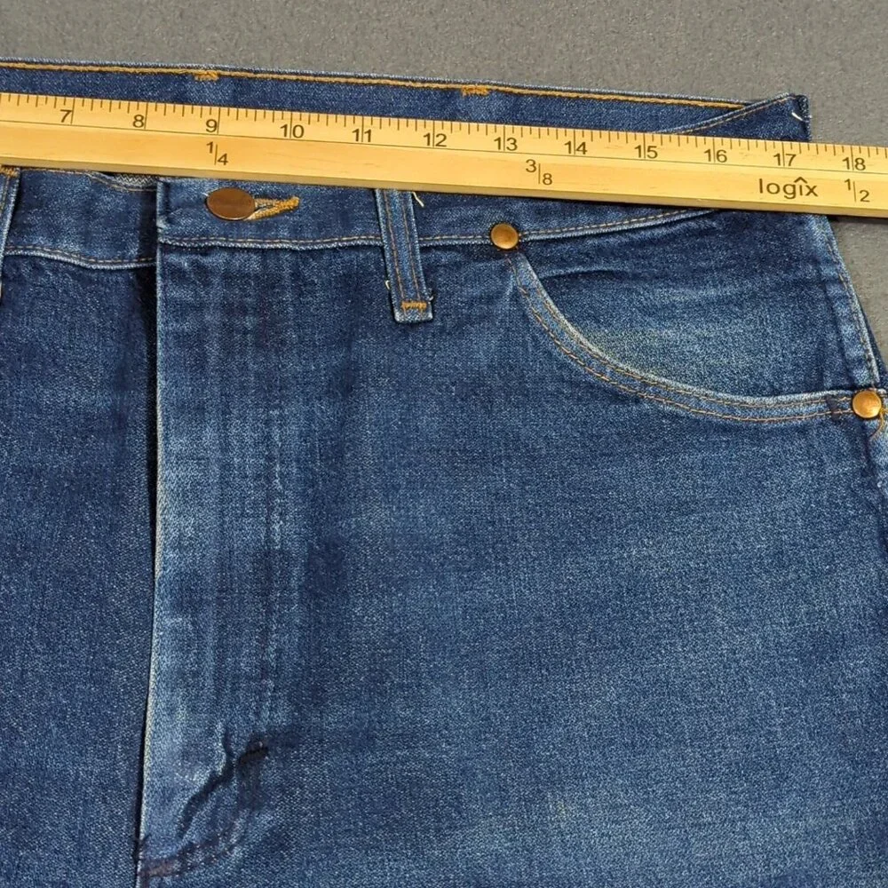 Wrangler VTG Jeans Men's 38x33 Fits 34x33 Blue 13MWZ Cowboy Cut Western USA Made